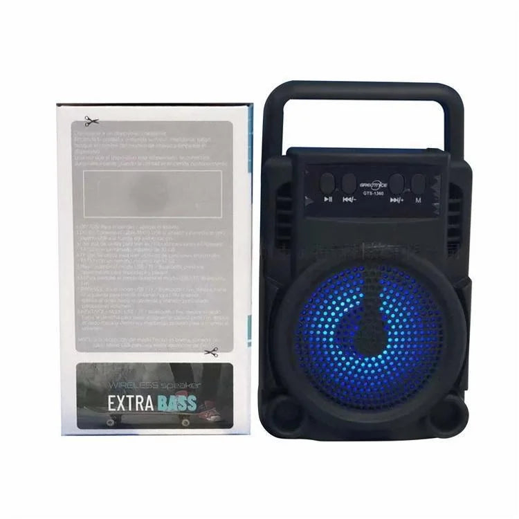 Boxa portabila GTS 1360 cu led RGB cu maner transport