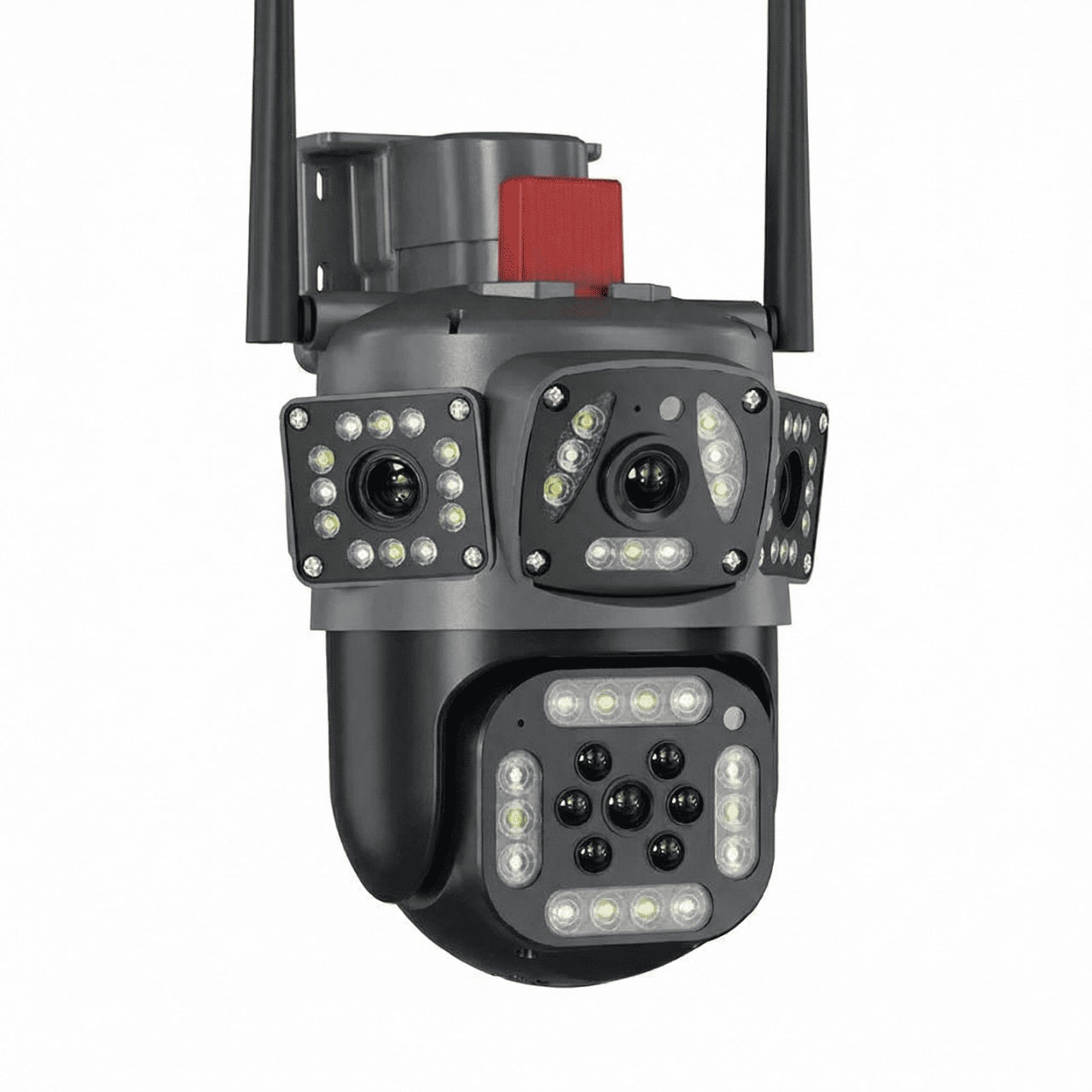 Camera Supraveghere WiFi Tripla cu 2 Alarme, PTZ Ultra HD – IP66, Vedere Nocturnă Imagine principală a produsului