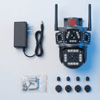 Camera Supraveghere WiFi Tripla cu 2 Alarme, PTZ Ultra HD – IP66, Vedere Nocturnă