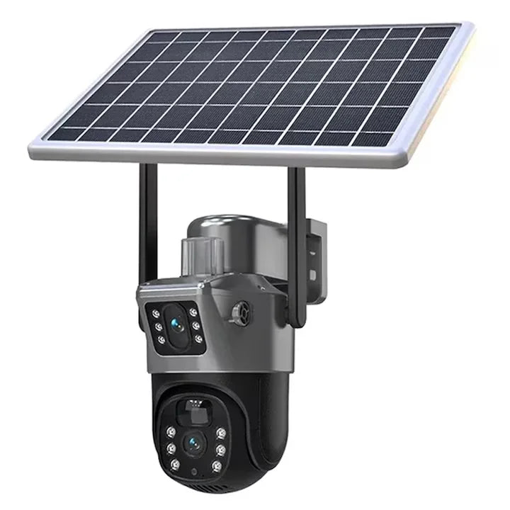 Camera dubla gri 4G SOLAR baterie 12 mii Imagine principală a produsului
