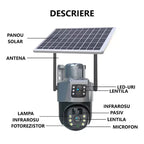 Camera dubla gri 4G SOLAR baterie 12 mii