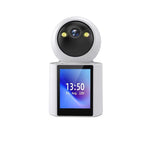 Camera de supraveghere inteligenta, ecran de 2, 8 inchi, 4MP, rotatie 360 grade, monitor pentru bebelusi, wireless, vedere pe timp de noapte color