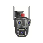 Camera de supraveghere tripla 4G, ultra  HD 5X zoom, rotire, leduri
