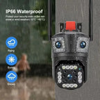 Camera de supraveghere tripla 4G, ultra  HD 5X zoom, rotire, leduri
