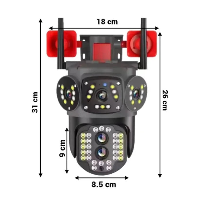 Camera tripla cu 2 Alarme, WI-FI