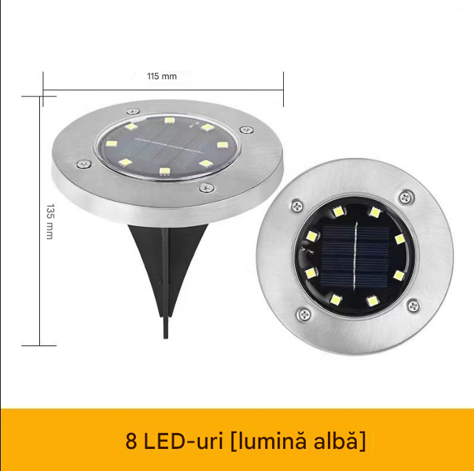 Lămpi Solare LED pentru Grădină – Set 4 Bucăți, RGB, IP65, Încărcare Solară