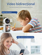 Cameră Supraveghere WiFi 4MP 360° – Monitor Bebeluși, Vedere Nocturnă Color, Ecran 2.8"
