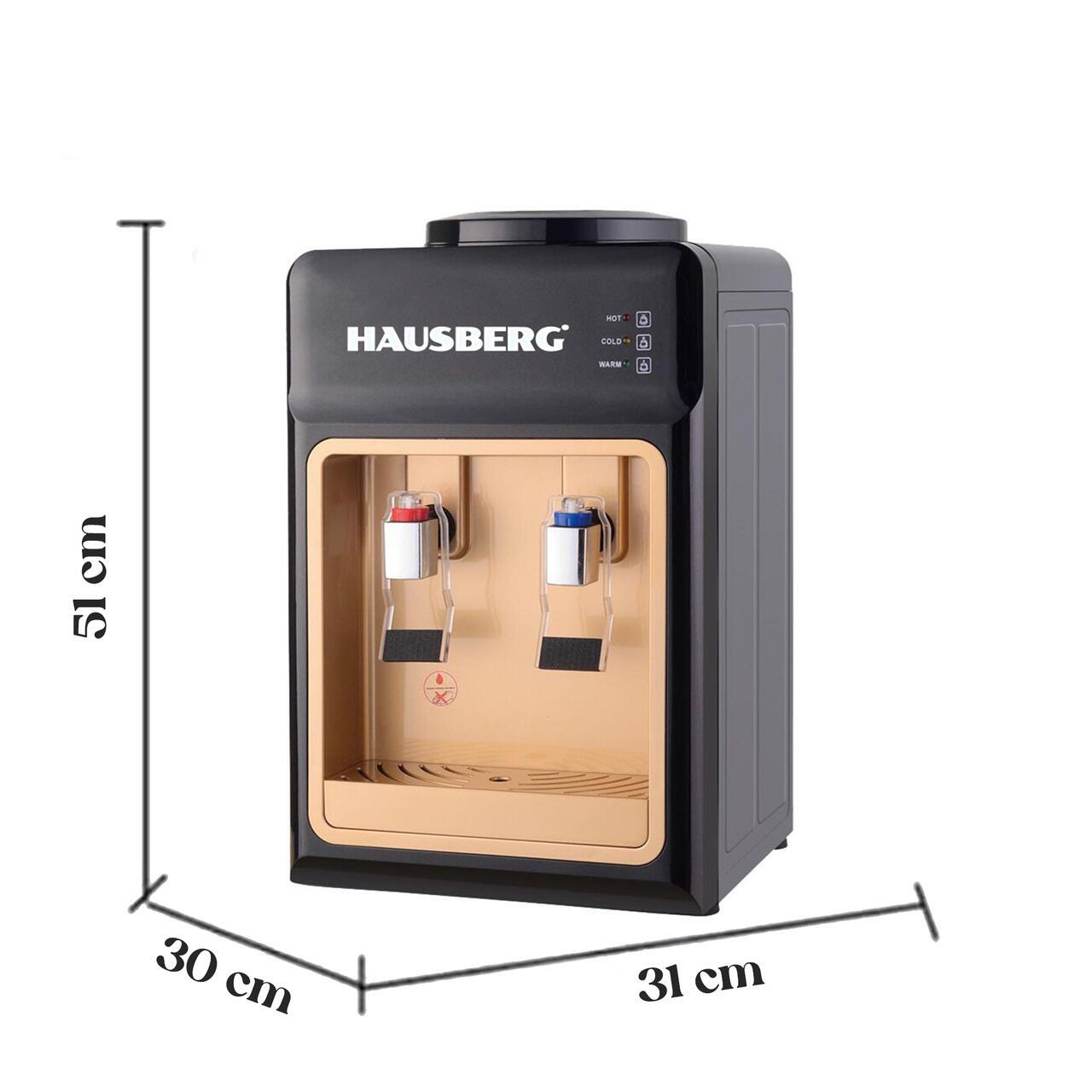 Dozator apa Hausberg HB-6026NG, putere incalzire 550 W, putere racire 80 W, indicatoare LED pentru apa calda si rece, termostat automat, Negru-Maro Imagine secundară a produsului