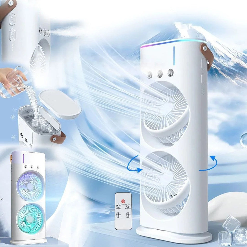 Ventilator de Birou cu Pulverizare și Telecomandă – Răcire Silențioasă 3 Trepte