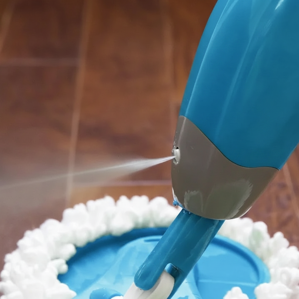 Mop cu Pulverizator și 3 Capete Rotative – Curățenie Rapidă Fără Găleată