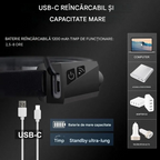 Lanternă de Cap LED cu Senzor, 5 Moduri, Reîncărcabilă USB-C – Rezistentă la Apă IPX4