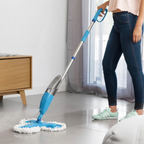 Mop cu Pulverizator și 3 Capete Rotative – Curățenie Rapidă Fără Găleată