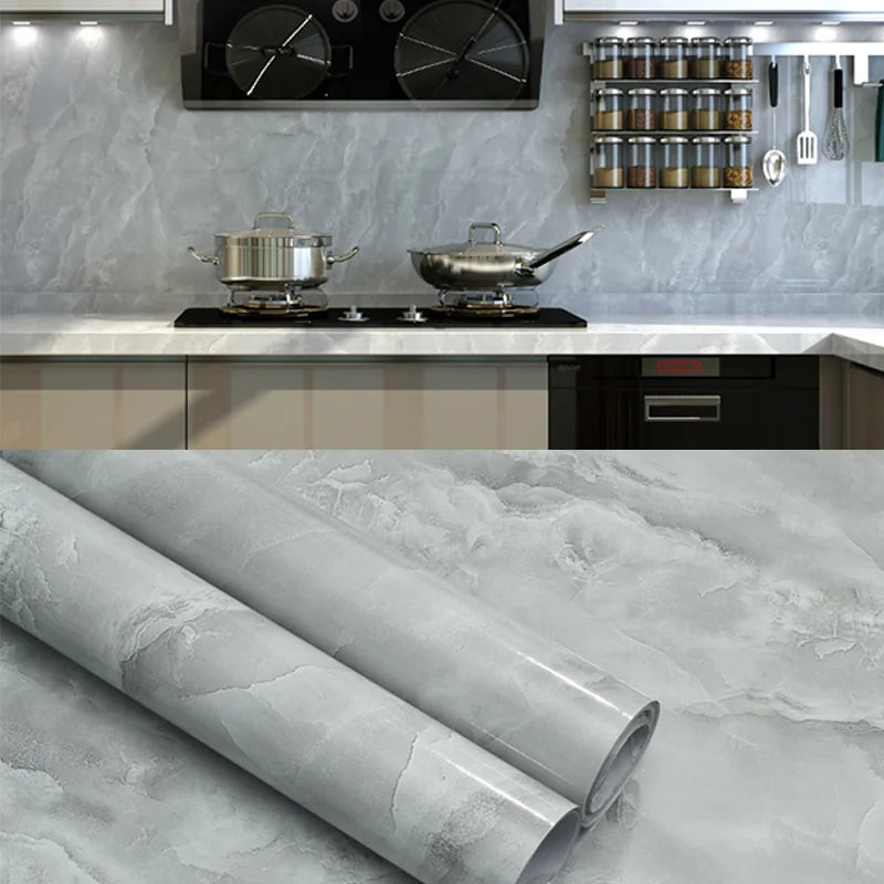 Folie autocolanta Marmura GRI autoadeziva pentru mobilier si bucatarie 60X300cm