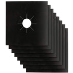 Set 4 folii de protectie pentru aragaz, teflon reutilizabil si lavabil, 27x27 cm, negru