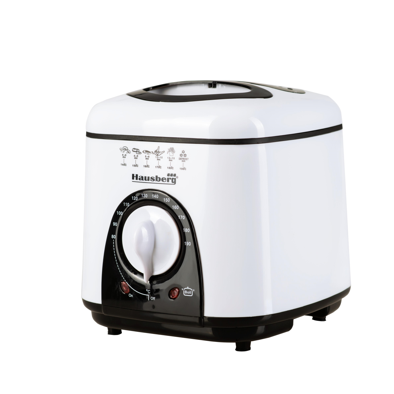 Friteuza Hausberg HB 1320NG, 850W - 950 W, 1 L, Alb/Negru Imagine secundară a produsului