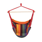 Hamac tip scaun suspendat din bumbac, cu 2 perne, 150kg, multicolor