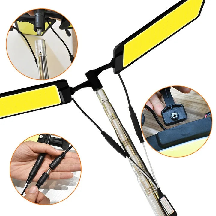Proiector LED Camping 94W 9116lm cu Braț Telescopic 5m – Kit Nocturna Imagine secundară a produsului