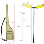 Kit Nocturna eLIVE FR-12, Proiector Camping LED 94W 9116lm, Waterproof, Brat Telescopic Ajutabil 5m, 3 Adaptoare 220V-AUTO-Cleme Crocodil Baterie, Telecomanda, Geanta Transport