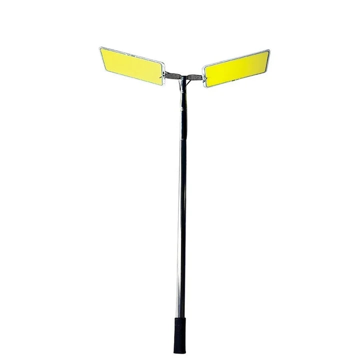 Kit Nocturna eLIVE FR-12, Proiector Camping LED 94W 9116lm, Waterproof, Brat Telescopic Ajutabil 5m, 3 Adaptoare 220V-AUTO-Cleme Crocodil Baterie, Telecomanda, Geanta Transport