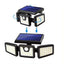 Lampa solara 74 leduri, montare pe perete, incarcare solara, senzor miscare