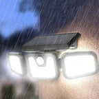Lampa solara 74 leduri, montare pe perete, incarcare solara, senzor miscare