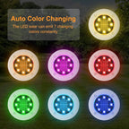 Set 4 lampi solare, WALALLA, RGB, IP65, Argintiu