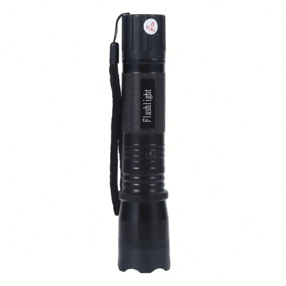 Lanterna Cu Electrosocuri Si Laser, Cu 3 Functii, Buton De Siguranta Si Acumulator Inclus, Negru