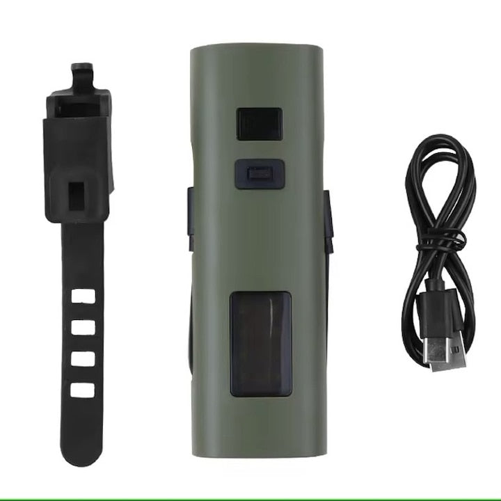 Lanterna Far LED Reincarcabil USB pentru Bicicleta – 6 Moduri, Power Bank 4000mAh