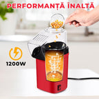Aparat Floricele Aer Cald 1200W – Popcorn Fără Ulei, Gata în 2 Minute