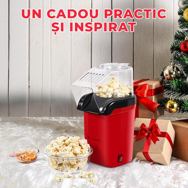 Aparat Floricele Aer Cald 1200W – Popcorn Fără Ulei, Gata în 2 Minute