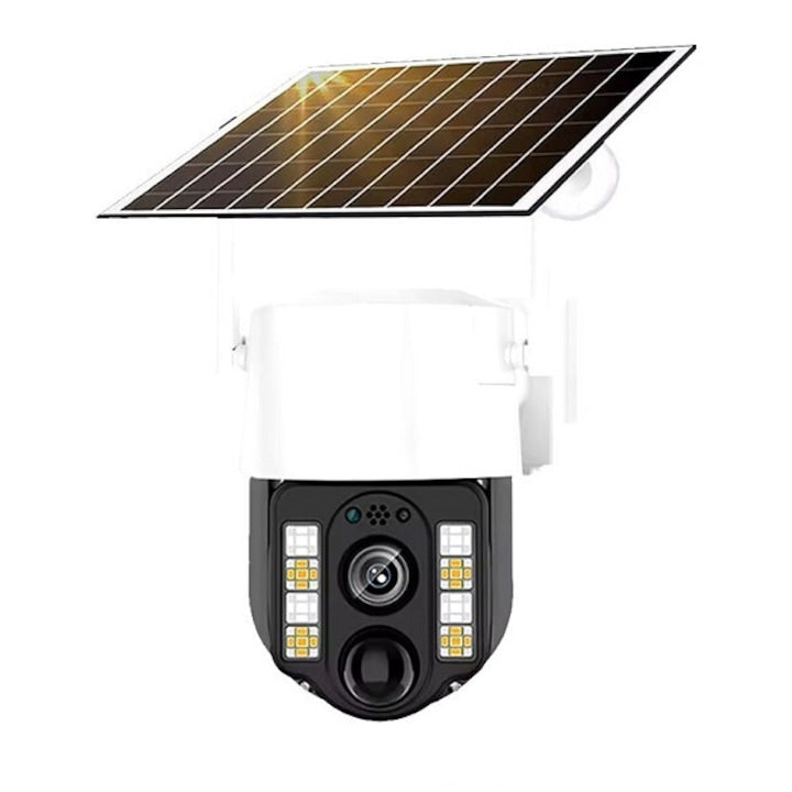 Cameră Supraveghere 4G Solară 5MP PTZ – Panou Solar 7.5W, Vedere Nocturnă Color, IP66 Imagine principală a produsului