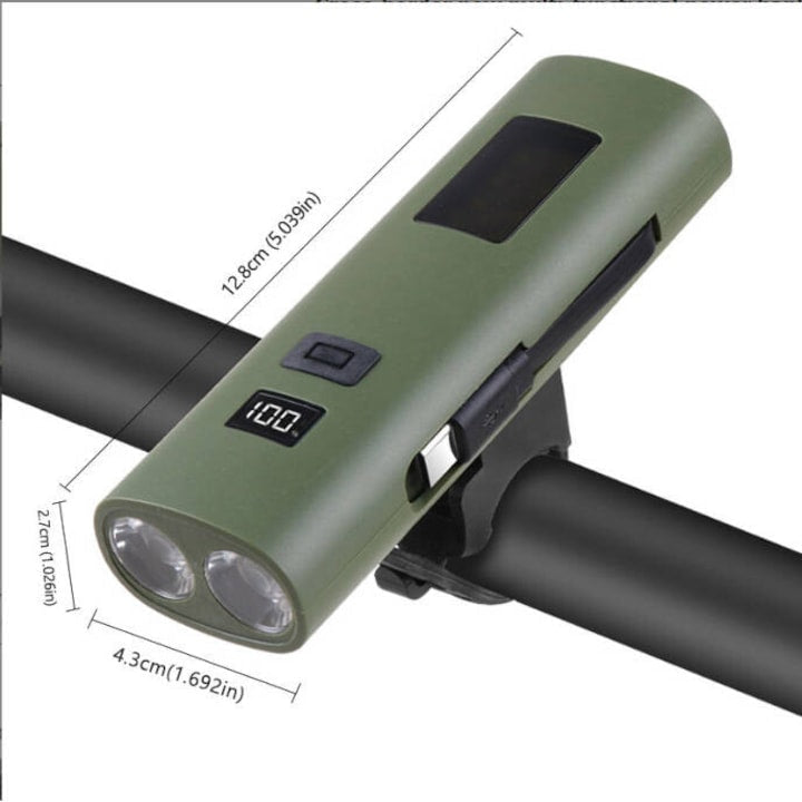 Lanterna Far LED Reincarcabil USB pentru Bicicleta – 6 Moduri, Power Bank 4000mAh