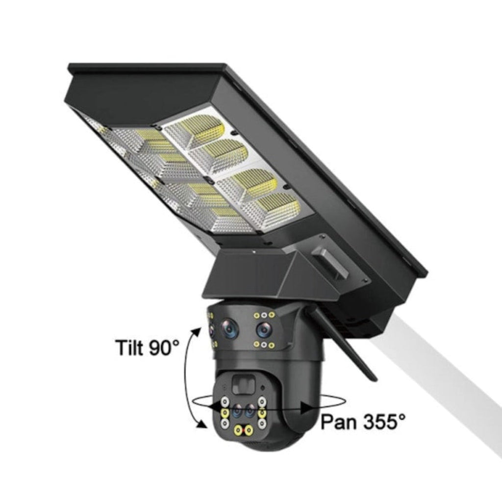 Cameră Supraveghere Solară 4G SIM 4MP | PTZ 355°, Panou Solar 24W, Baterie 18000mAh