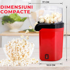 Aparat Floricele Aer Cald 1200W – Popcorn Fără Ulei, Gata în 2 Minute