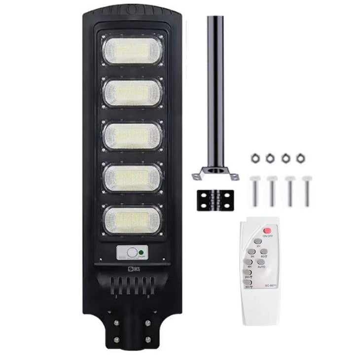 Lampă Solară Stradală 200W – 240 LED, Senzor Mișcare, IP65, Telecomandă