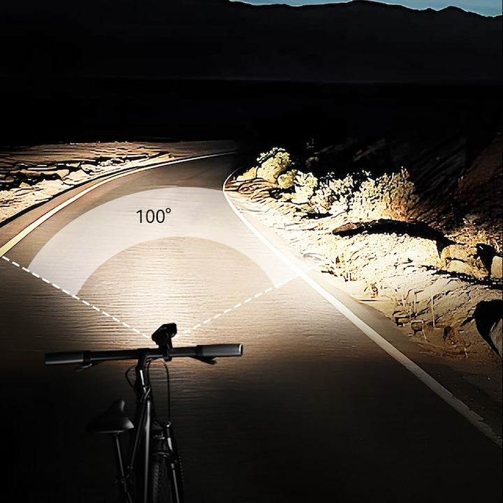 Lanterna Far LED Reincarcabil USB pentru Bicicleta – 6 Moduri, Power Bank 4000mAh