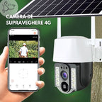 Cameră Supraveghere 4G Solară 5MP PTZ – Panou Solar 7.5W, Vedere Nocturnă Color, IP66