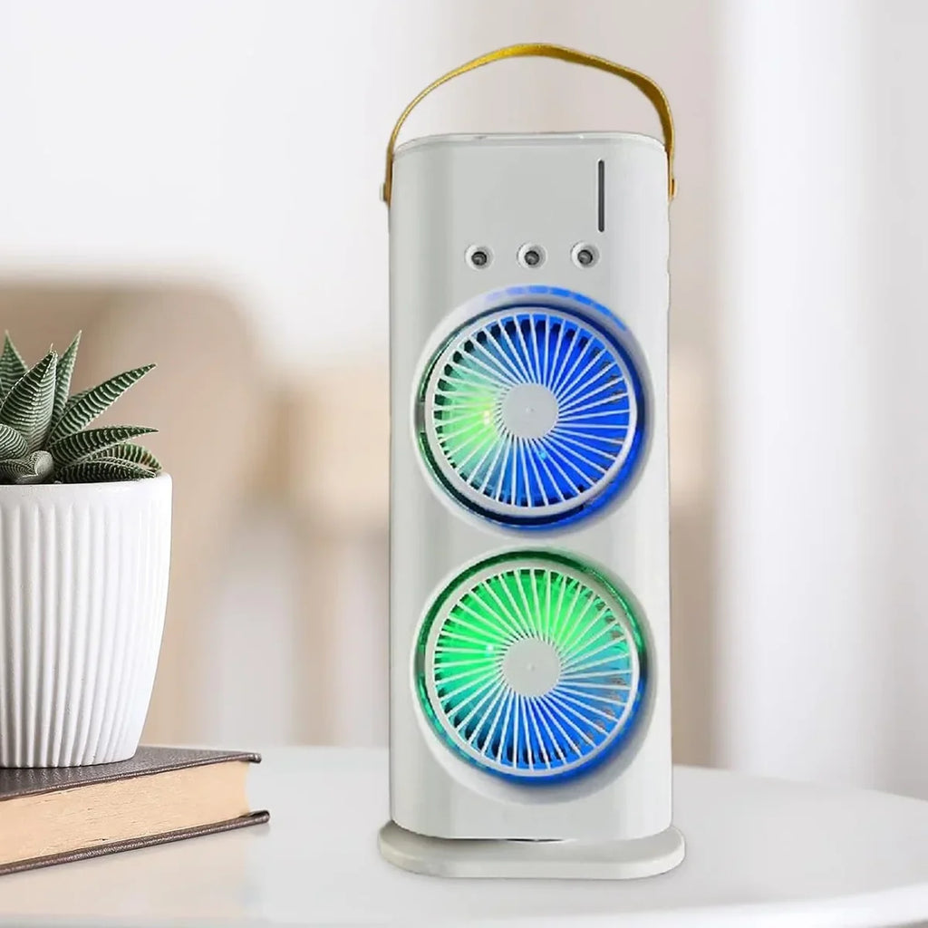 Ventilator portabil cu umidificare prin pulverizare si telecomanda