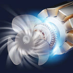 Ventilator portabil cu umidificare prin pulverizare si telecomanda