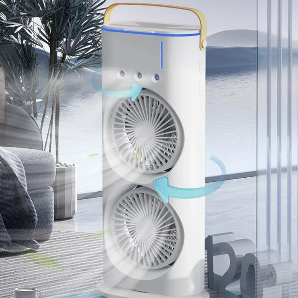 Ventilator portabil cu umidificare prin pulverizare si telecomanda
